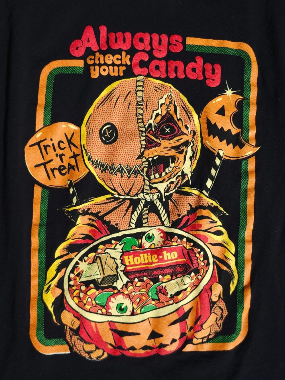 Trick R' Treat Always Check Your Candy Halloween T Shirt Men's Size Large